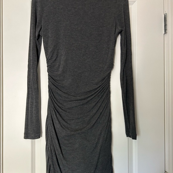 Guess Gray Ruched Long Sleeve Bodycon Dress - Picture 4 of 6